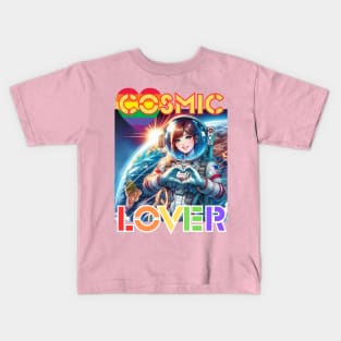Kawaii, Anime Girl, Cosmic Lover | Catsie Cat Kids T-Shirt